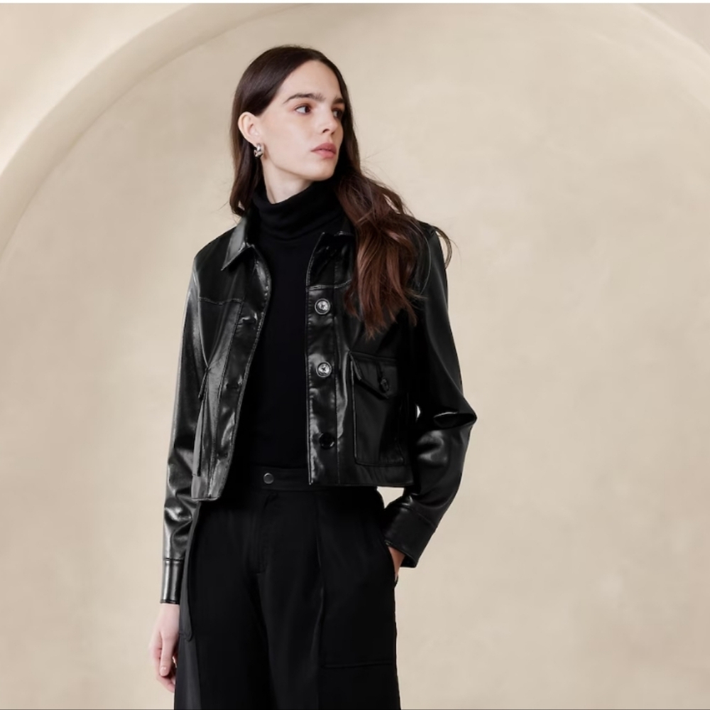 Banana Republic Factory Vegan Leather Jacket